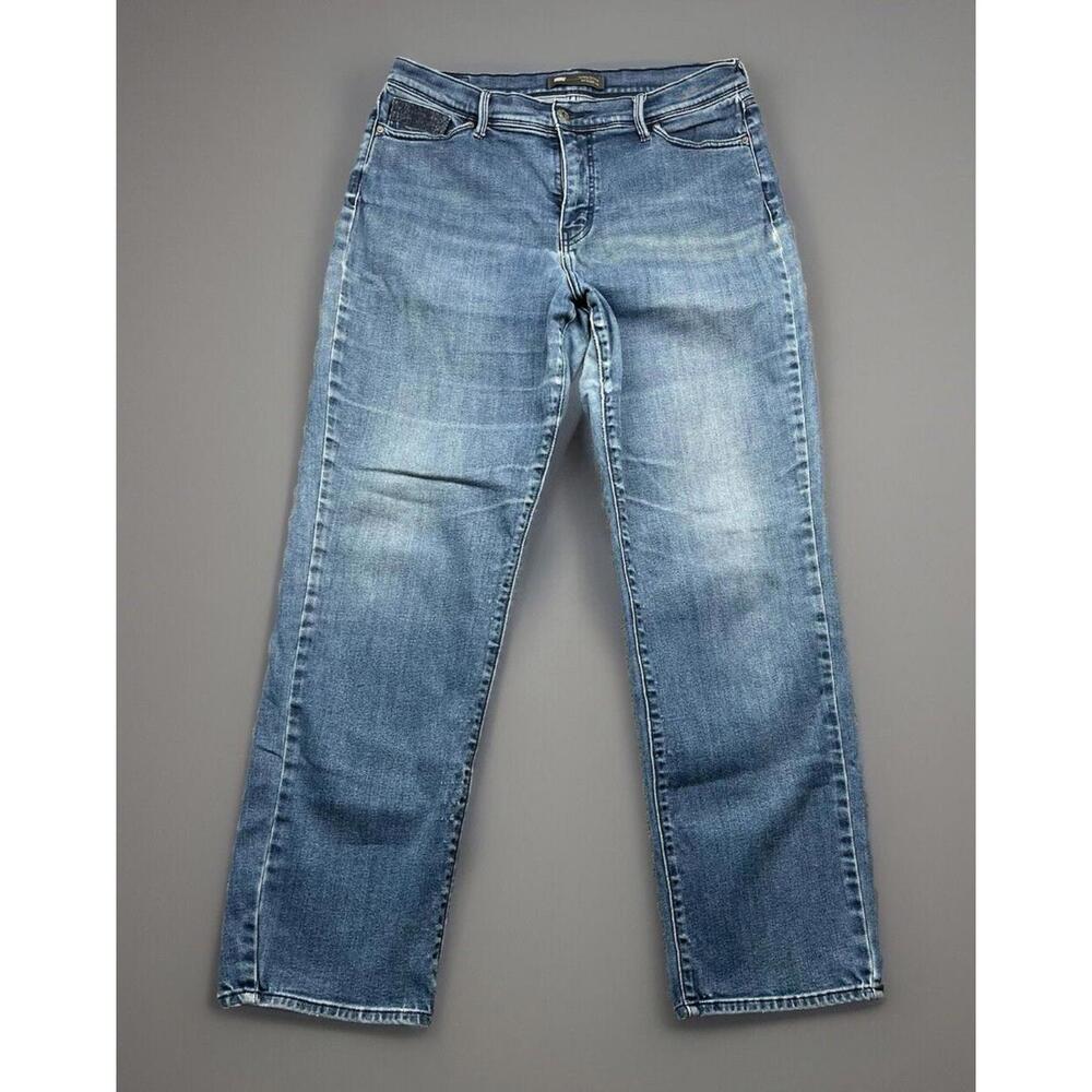 Levis Jeans Womens 16M Perfectly Slimming 512 Straight Leg Embroidered Pockets